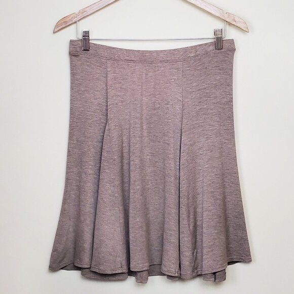 Max Studio NWT Heather Jersey Knit Taupe Mini Skirt - Picture 2 of 11